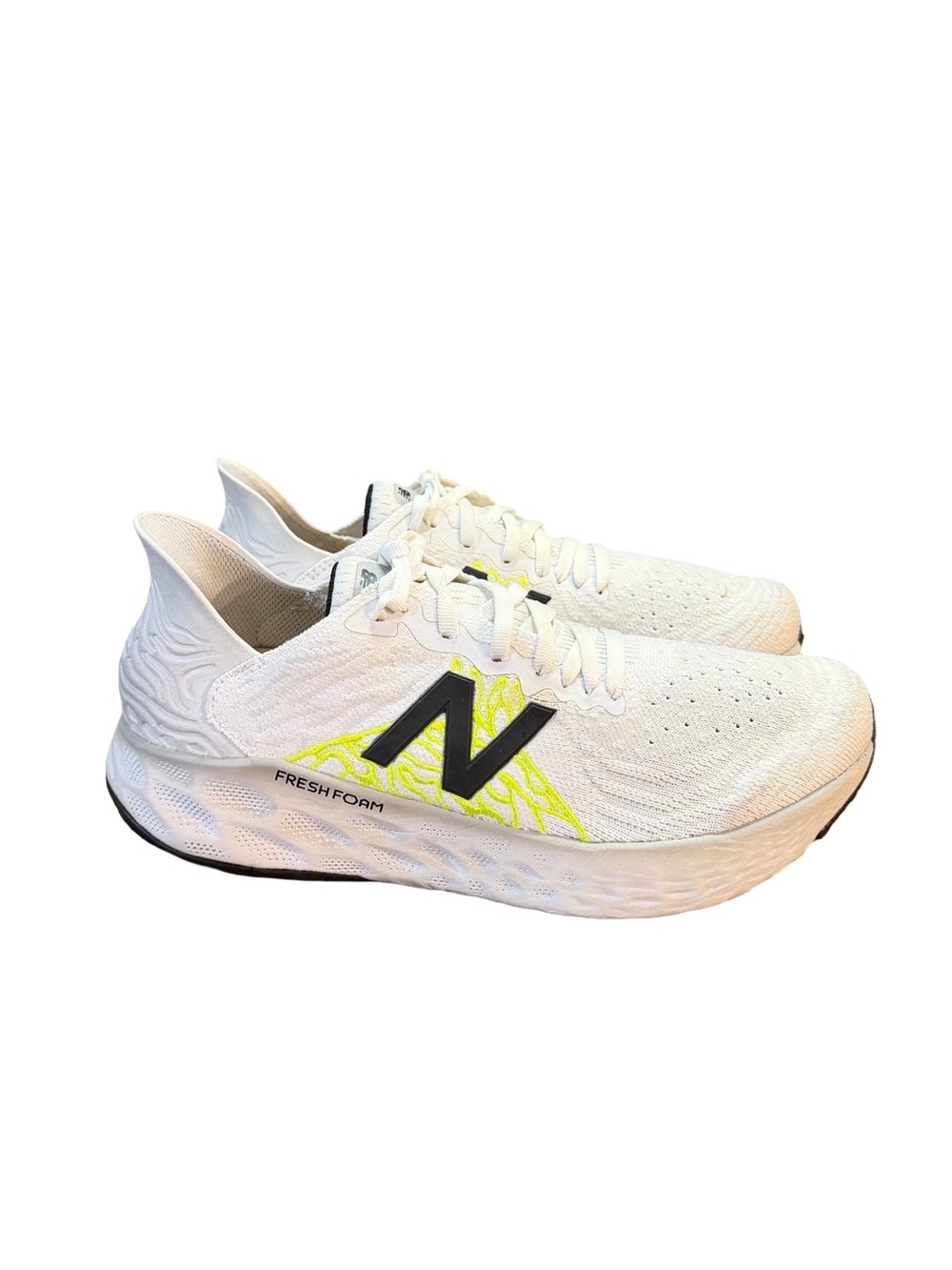 New Balance Fresh Foam 1080v10 Running Shoes White/Neon Women’s Size 9.5